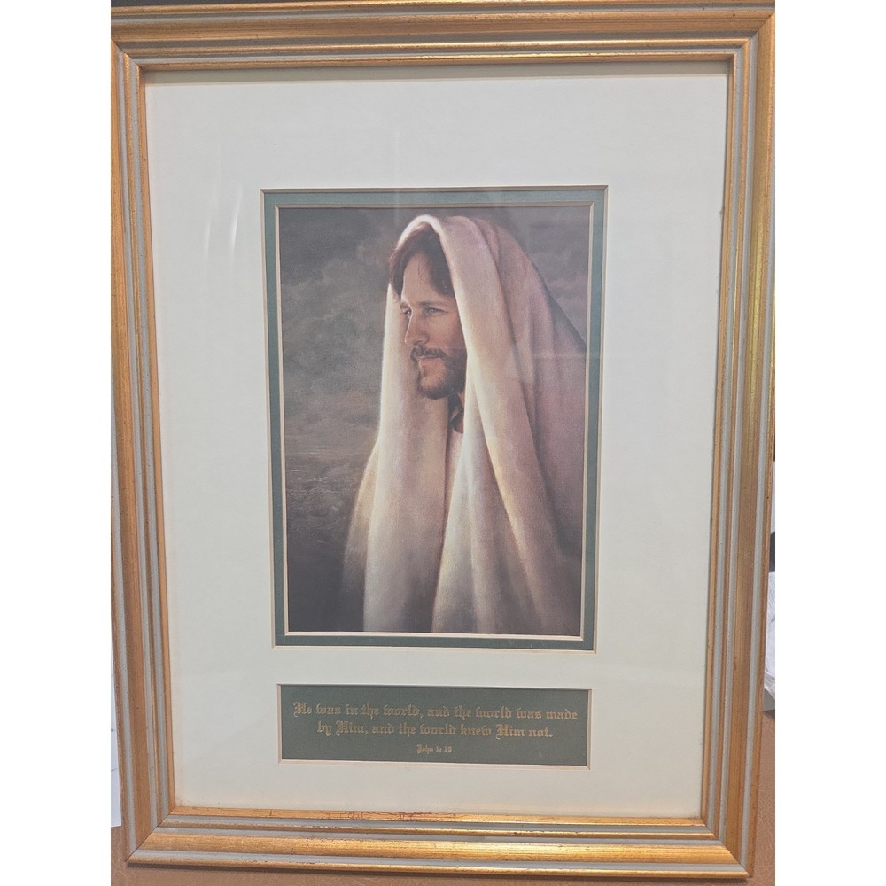 Christ Gentle Healer Framed Art 10in X 13in